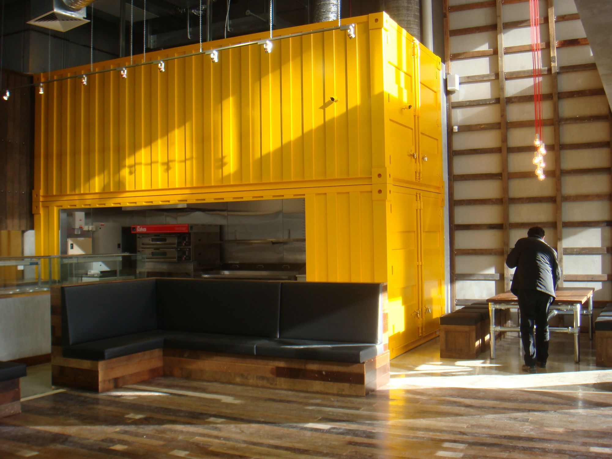 Dimension 8 Lighting – Yellow Shipping Container