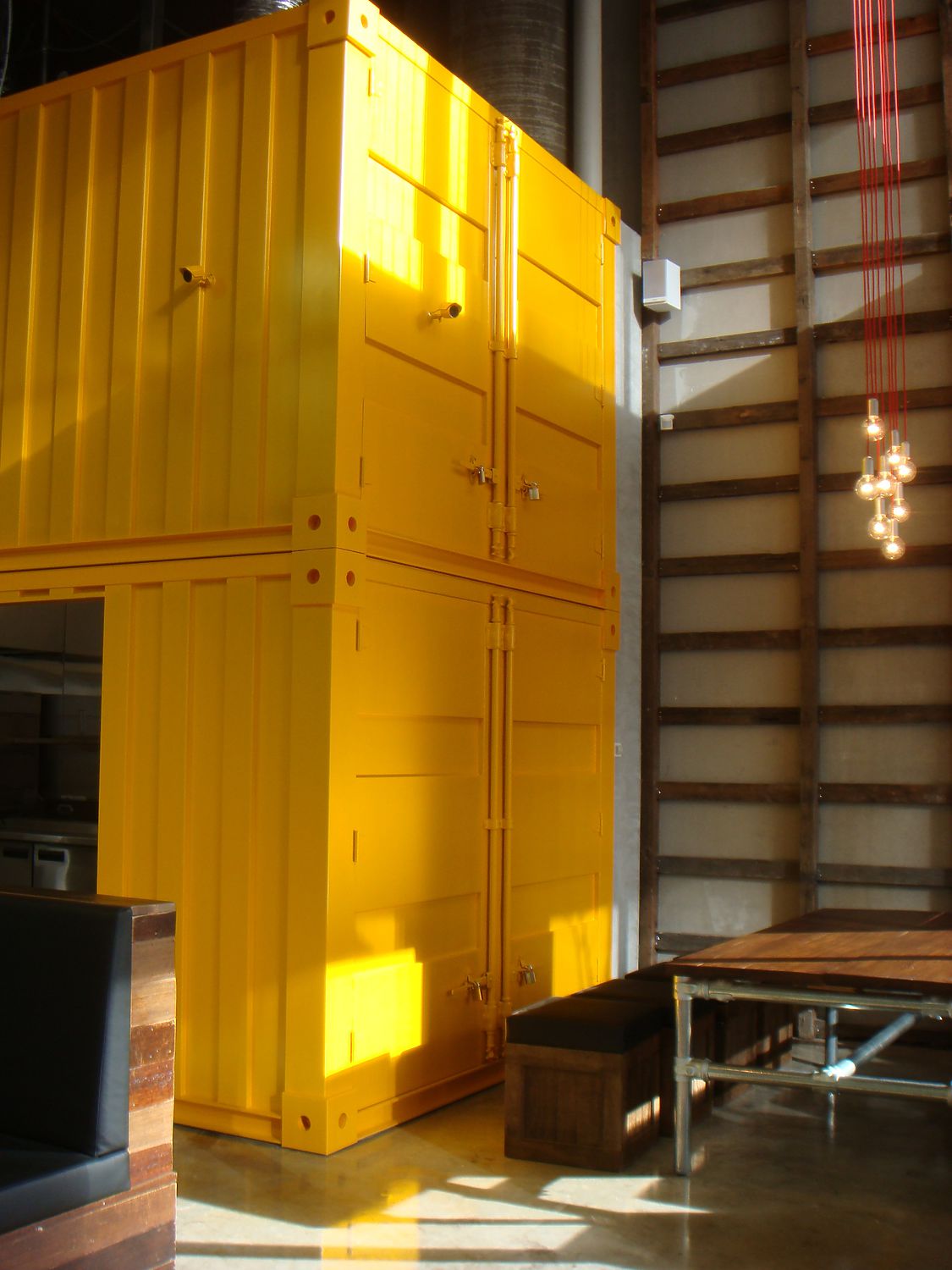Dimension 8 Lighting – Yellow Shipping Container
